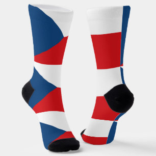 Men crew socks with flag of Czechia