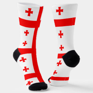 Men crew socks with flag of Georgia