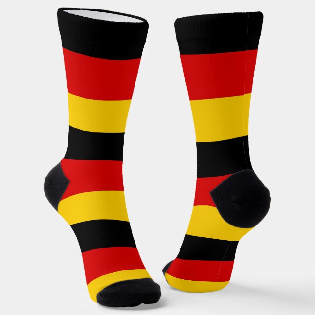 Men crew socks with flag of Germany (Angled)
