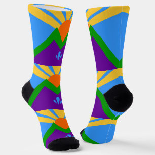 Men crew socks with flag of Manitou Springs