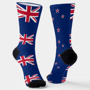 Men crew socks with flag of New Zealand