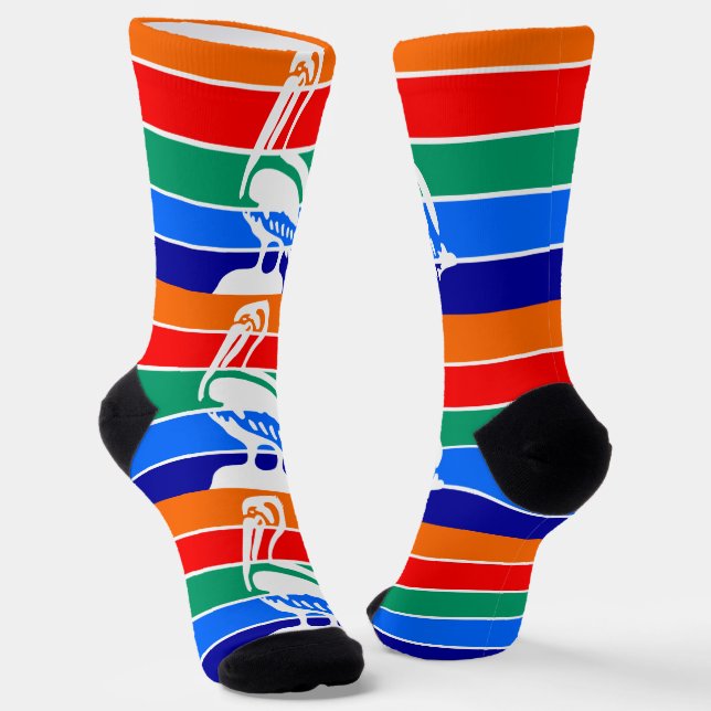 Men crew socks with flag of St. Petersburg (Angled)
