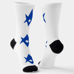 Men crew socks with flag of Toyota City, Japan