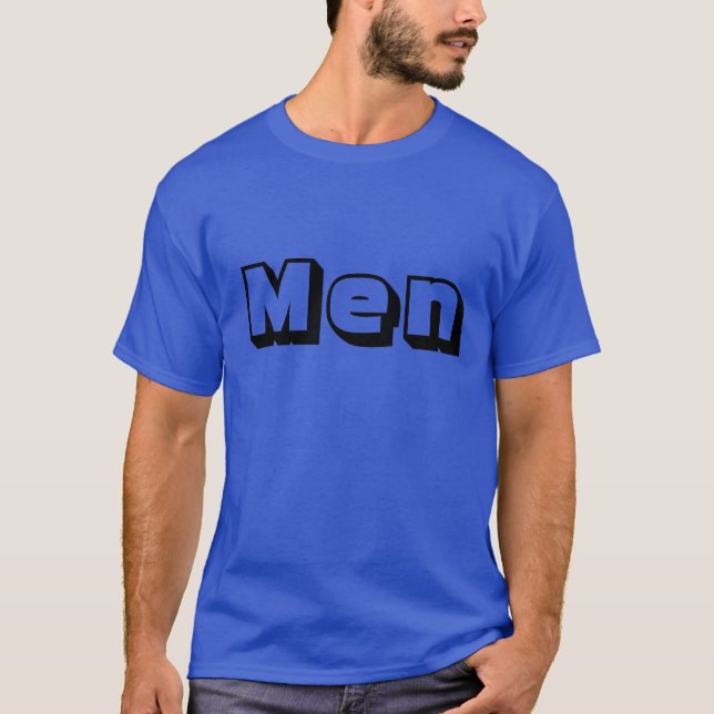 Men Custom Text Deep Royal Colour Handsome Charmin T-Shirt (Front)
