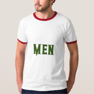 Men Custom Text Forest Green Colour Basic Ringer T-Shirt
