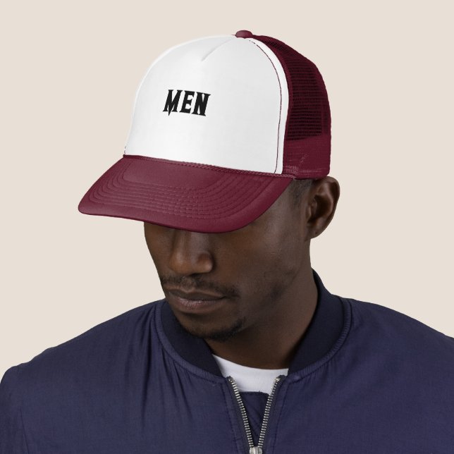 MEN Custom Text Handsome Men's Boys  Trucker Hat (In Situ)