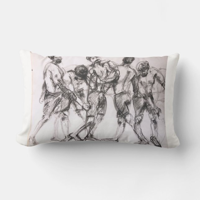 men dancing lumbar cushion (Front)