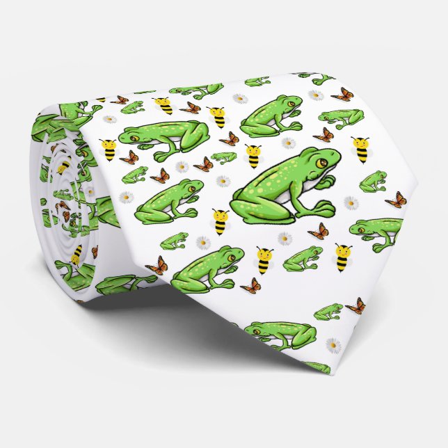 Men Designer Frogs Tie (Rolled)