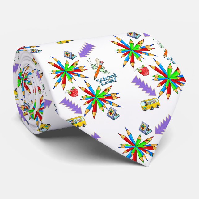 Men Designer Ties Back to School is Cool (Rolled)