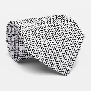 Men Designer Ties Black and White Squares