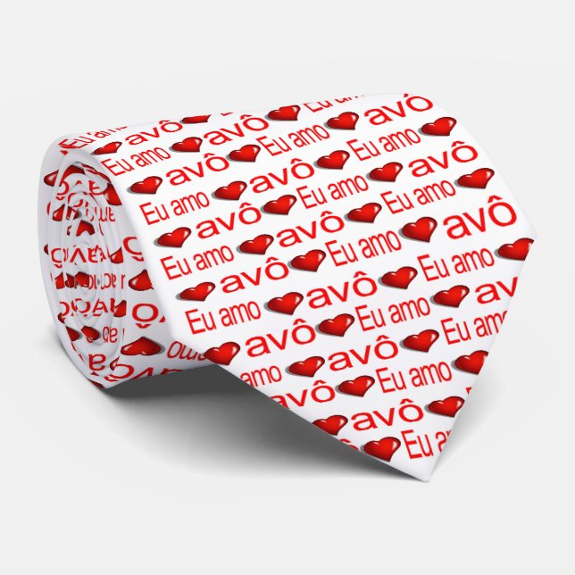 Men Designer Ties Happy Valentine's Day Avo (Rolled)