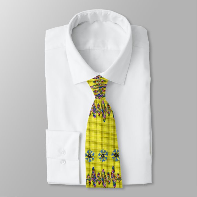 Men Designer Ties Yellow (Tied)