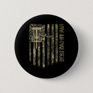 Men Disc Golf Usa Flag Camo Camoflage Best Dad By 6 Cm Round Badge