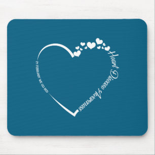 Men February Red Heart Disease Awareness Mouse Mat