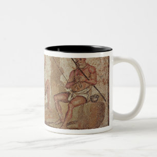 Men fishing on the Nile Two-Tone Coffee Mug