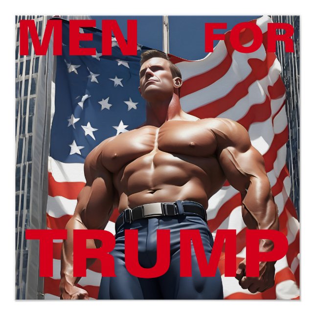 MEN FOR TRUMP POSTER (Front)