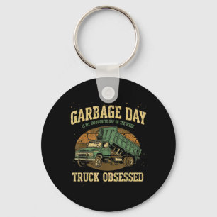 Men Garbage Day Is Favourite Day Of The Week Trash Key Ring