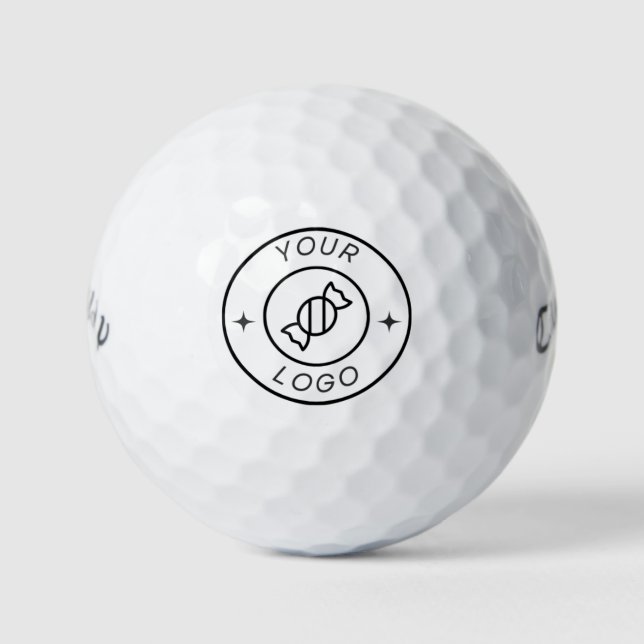 Men Gift Husband ADD YOUR LOGO Wife Birthday Golf Balls (Front)