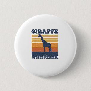Men Giraffe Whisperer Retro African Animal Vintage 6 Cm Round Badge