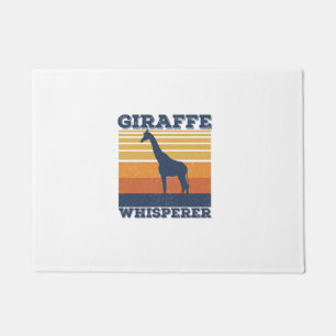 Men Giraffe Whisperer Retro African Animal Vintage Doormat