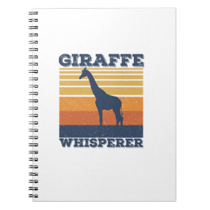 Men Giraffe Whisperer Retro African Animal Vintage Notebook