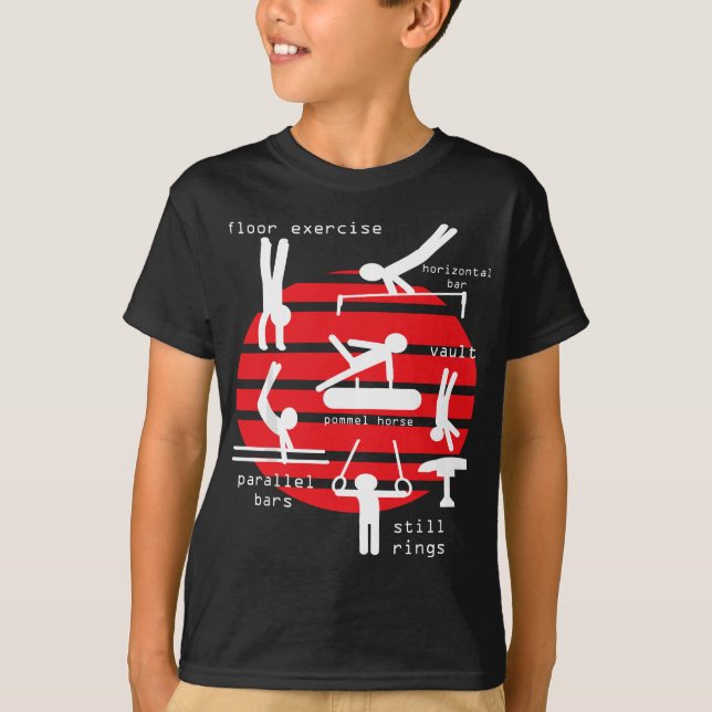 Men Gymnastics Events T-Shirt (Front)