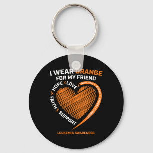 Men I Wear Orange For My Friend Leukaemia Awarenes Key Ring