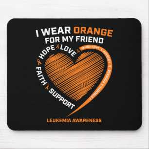Men I Wear Orange For My Friend Leukaemia Awarenes Mouse Mat