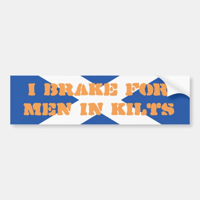 Men in Kilts Scotland Bumper Sticker (Front)