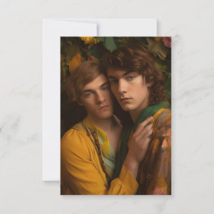 Men in Love Blank Card