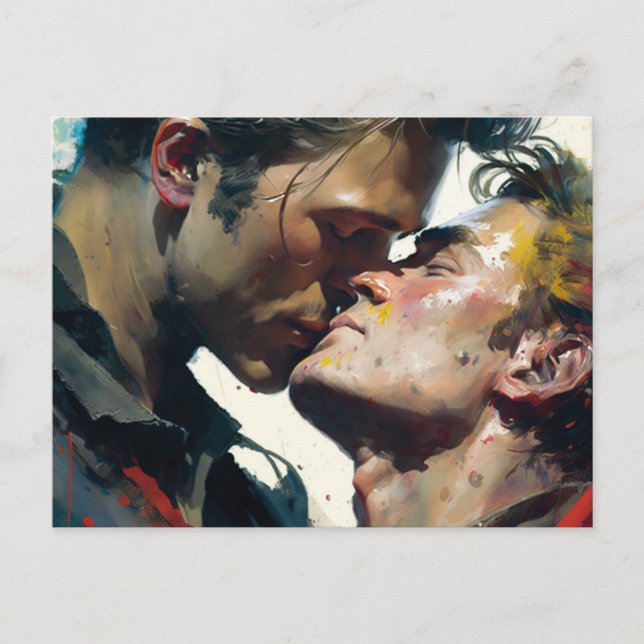 Men in Love Postcard (Front)