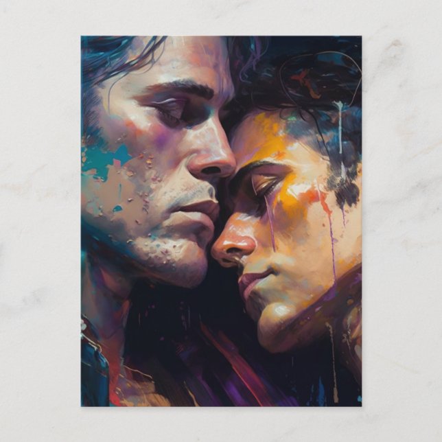 Men in Love Postcard (Front)