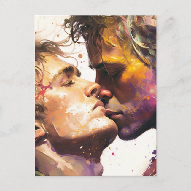 Men in Love Postcard (Front)