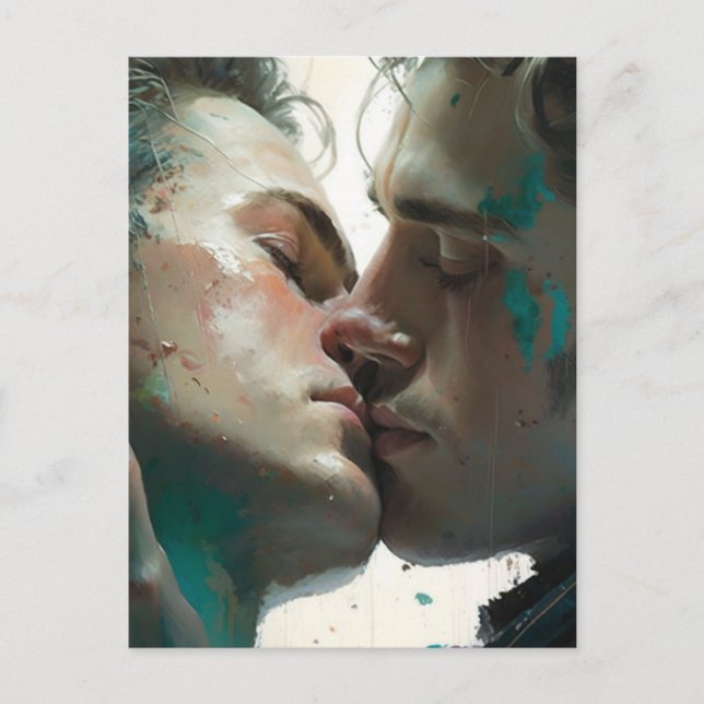 Men in Love Postcard (Front)