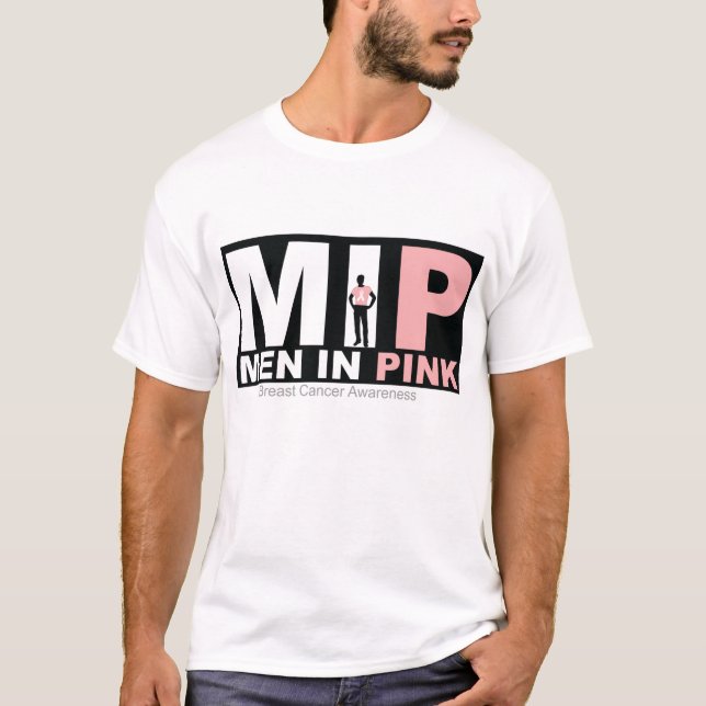 Men In Pink Breast Cancer Awareness TShirts (Front)