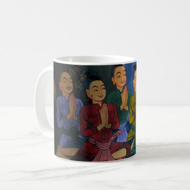 Men in Prayer: Faith and Culture Coffee Mug (Front Left)