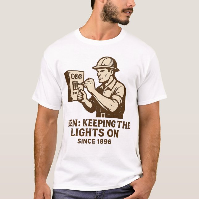 Men: Keeping The Lights On T-Shirt (Front)