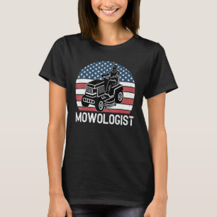 Men Lawn Mower Tractor Vintage 4th Of July T-Shirt