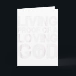 Men Living Proof Of A Loving God Jesus Christian D Card<br><div class="desc">Men Living Proof Of A Loving God Jesus Christian Dad Faith</div>