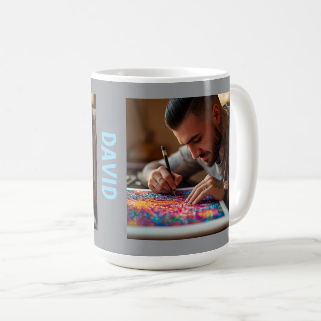 Men love diamond art too coffee mug (Front Right)