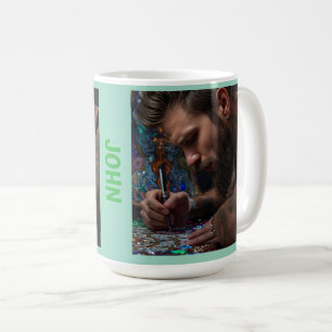 Men love diamond art too coffee mug