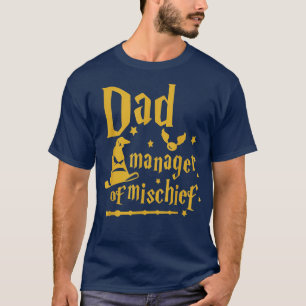 Men Magical Dad Manager of Mischief Fathers Day T-Shirt