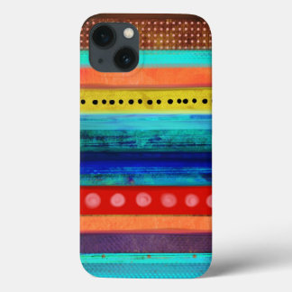 Men Man Grungy Striped Block Colours iPhone 13 Case