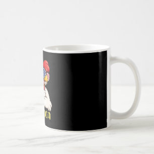 Men Merica Funny Chicken With Beer American Flag 4 Coffee Mug