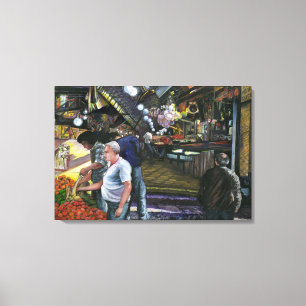 Men Of Commerce Jerusalem Canvas Print