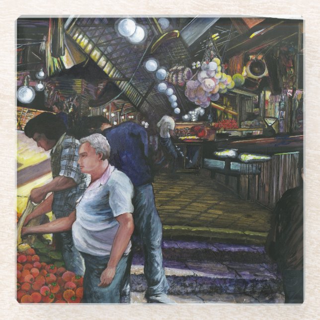 Men of Commerce, Jerusalem Glass Coaster (Front)