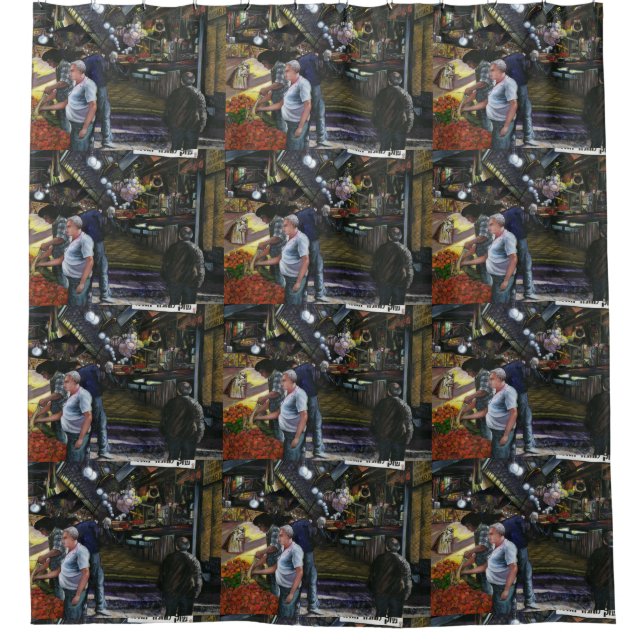 Men of Commerce, Jerusalem Shower Curtain (Front)