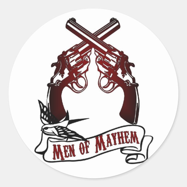 Men of Mayhem Classic Round Sticker (Front)