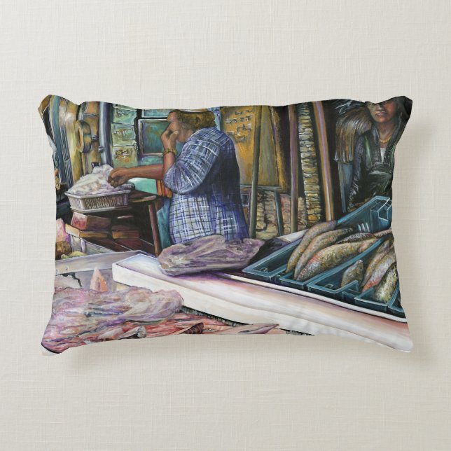 Men of the Desert, Gifts of the Sea, Jerusalem Decorative Cushion (Front)