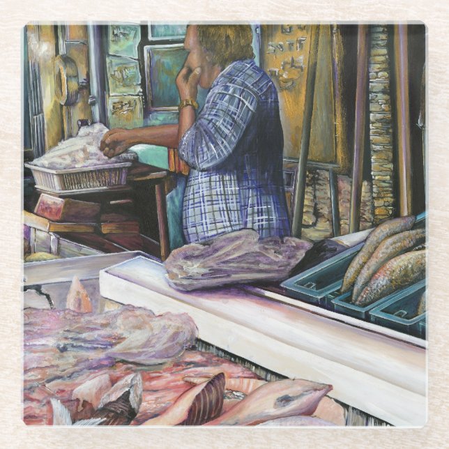 Men of the Desert, Gifts of the Sea, Jerusalem Glass Coaster (Front)